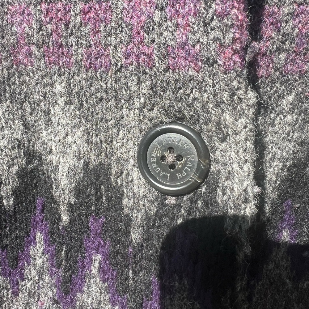 Ralph Lauren Purple and Gray Wool Vest - Picture 5 of 6